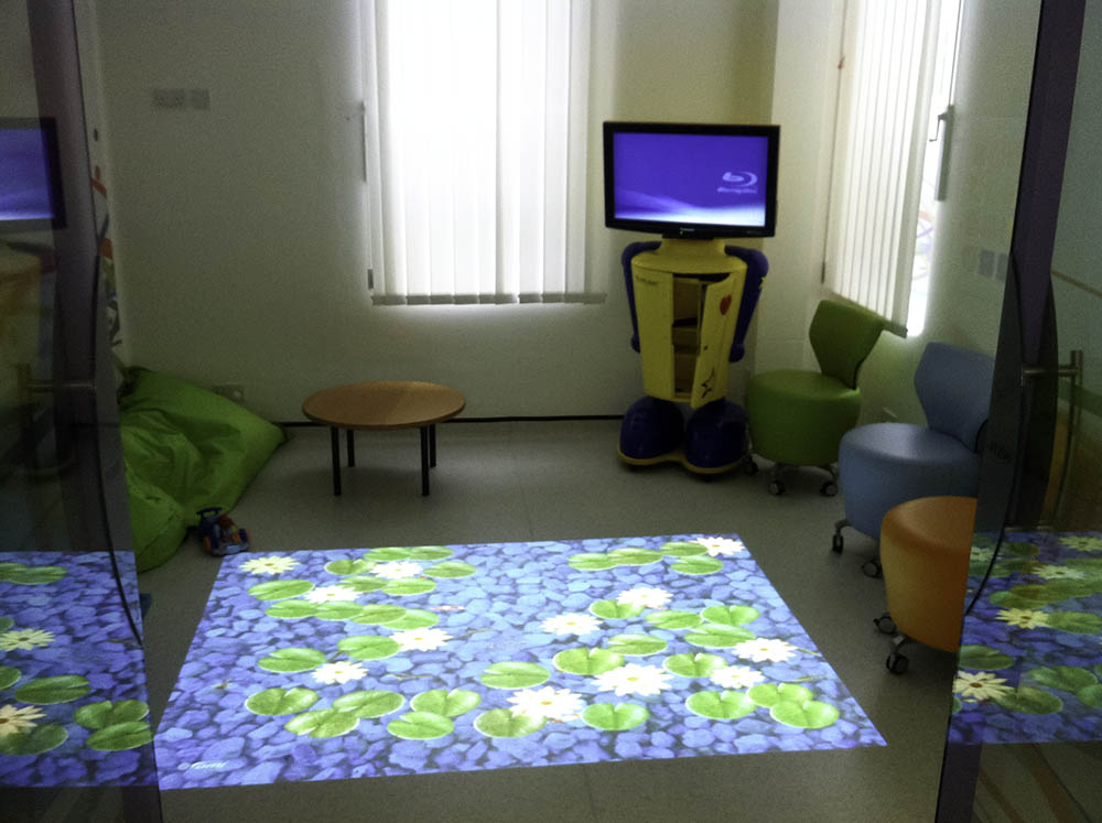 omiVista interactive sensory floor projection in BCH sensory room