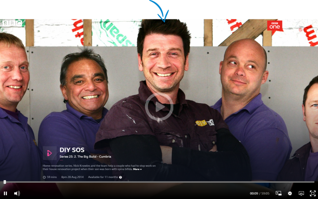 BBC1 - OMi Ambassador Noah Wall on DIY SOS 20th Anniversary