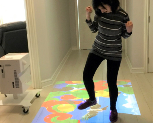 interactive floor projector means fun activities and games for adults with learning disabilities