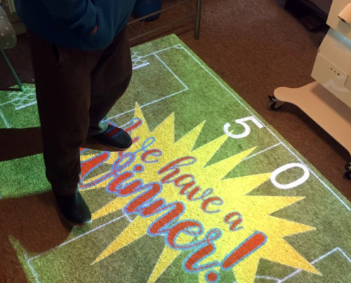interactive floor projections used by adults with special needs