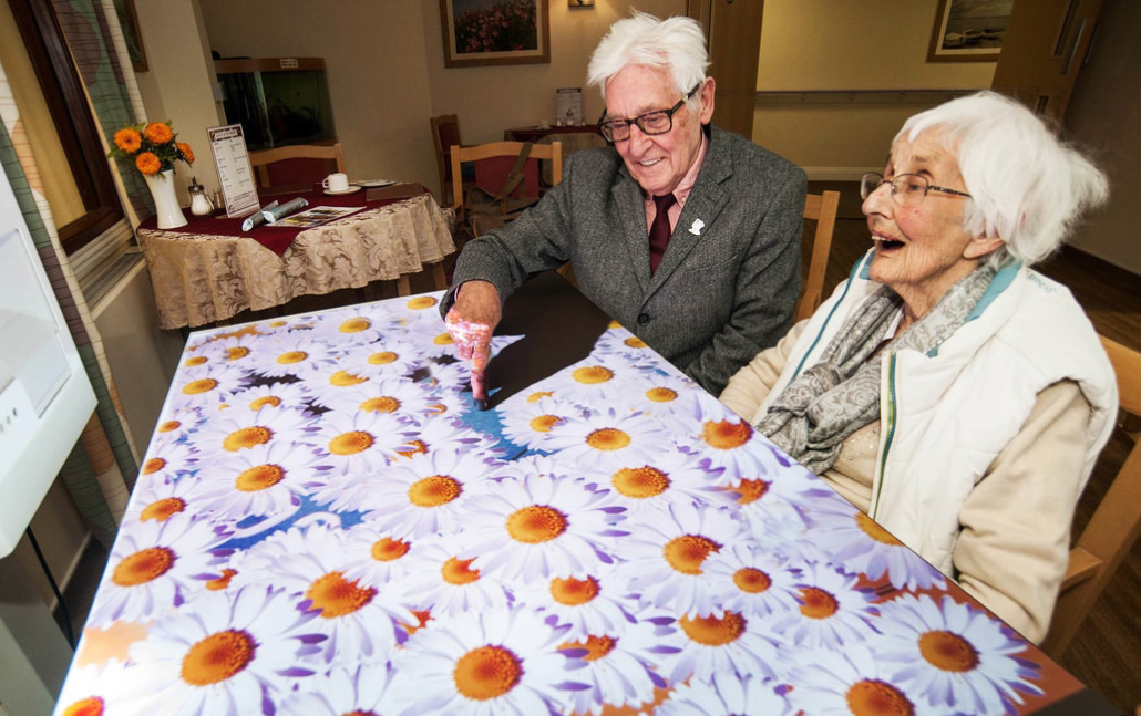 Versatile touchscreen tables valued at care homes