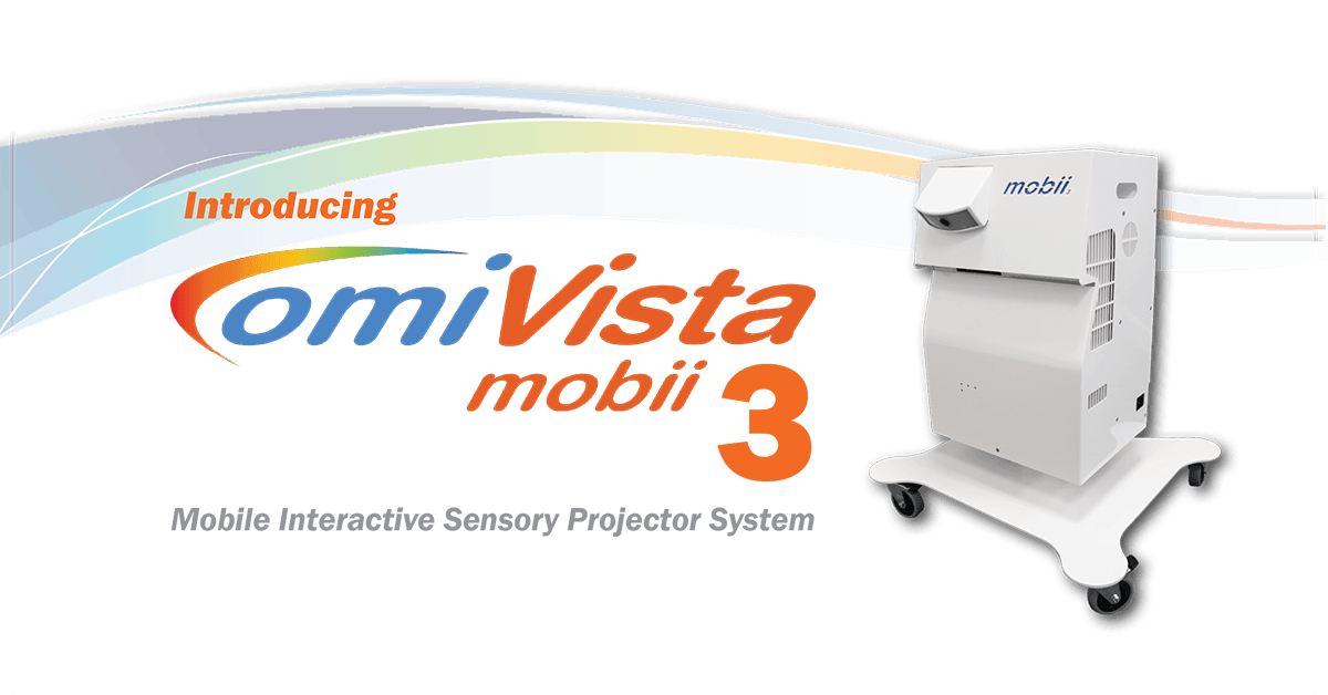 omiVista Mobii version 3 now amiable interactive sensory projector