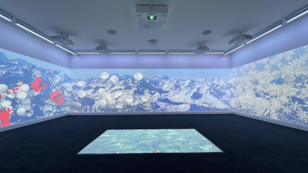 children playing in an omi sensory room for autism