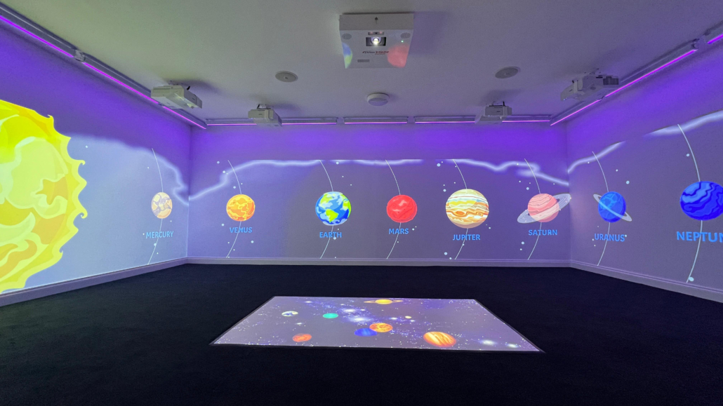 children playing in an omi sensory room for autism