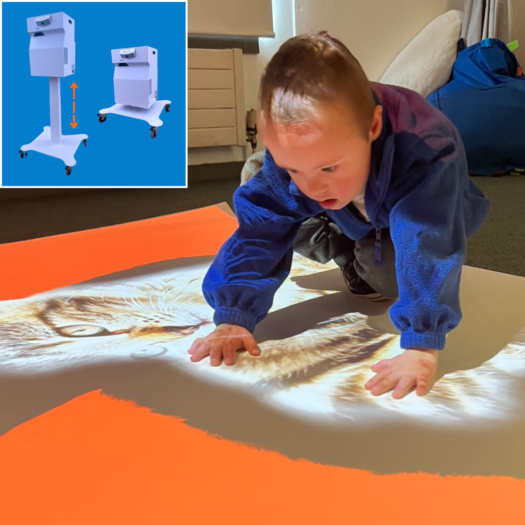 Nursery Mobii School Children interacting with Sensory Room interactive floor and wall projections